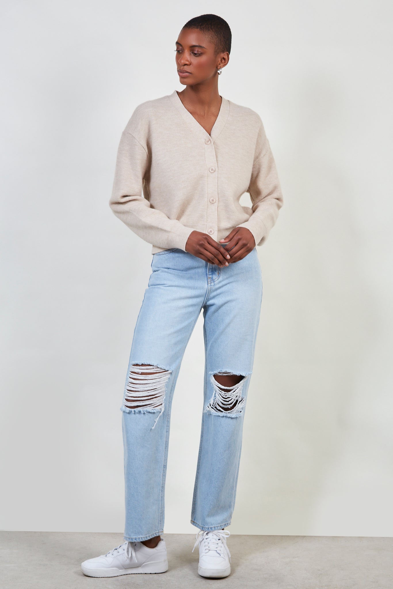 Beige smart cardigan_3