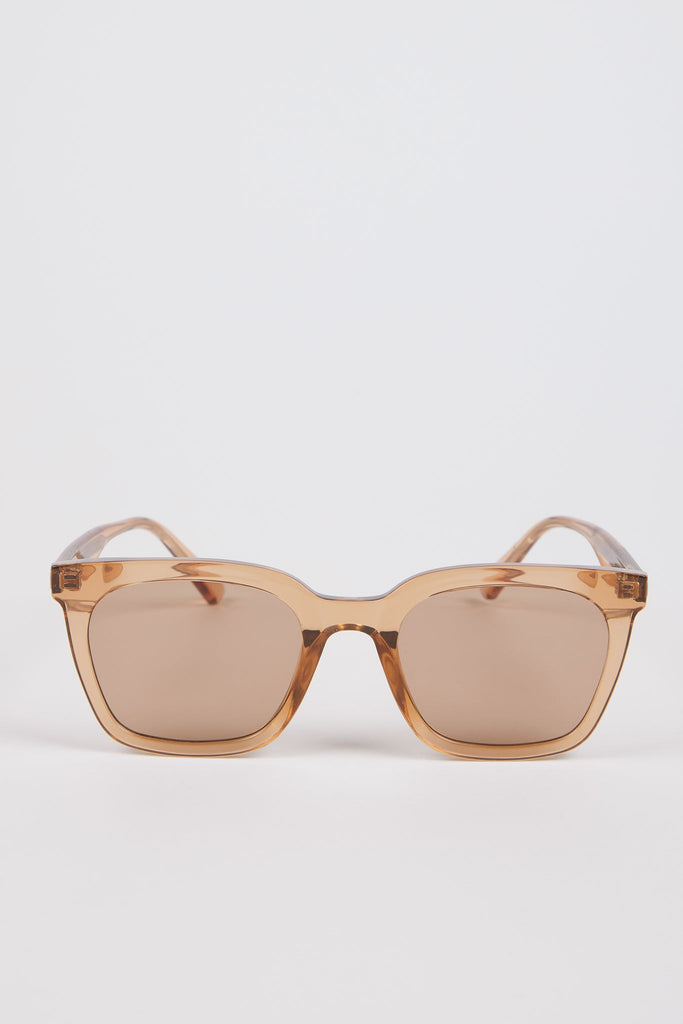 Beige square frame sunglasses_1