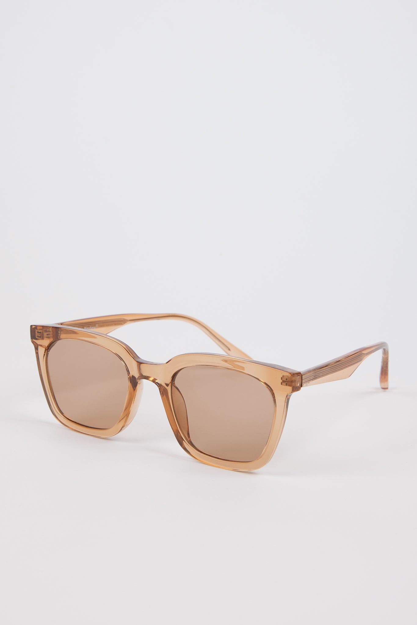 Beige square frame sunglasses_2