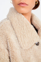 Beige thick fuzzy coat_4