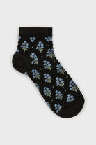 Black and blue floral bouquet socks_1