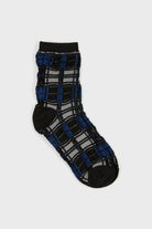 Black and blue plaid socks_1