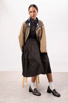 Black and white box check plaid shirt_5