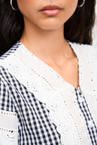 Black and white gingham eyelet blouse_3