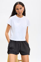 Black and white pinstripe shorts_5