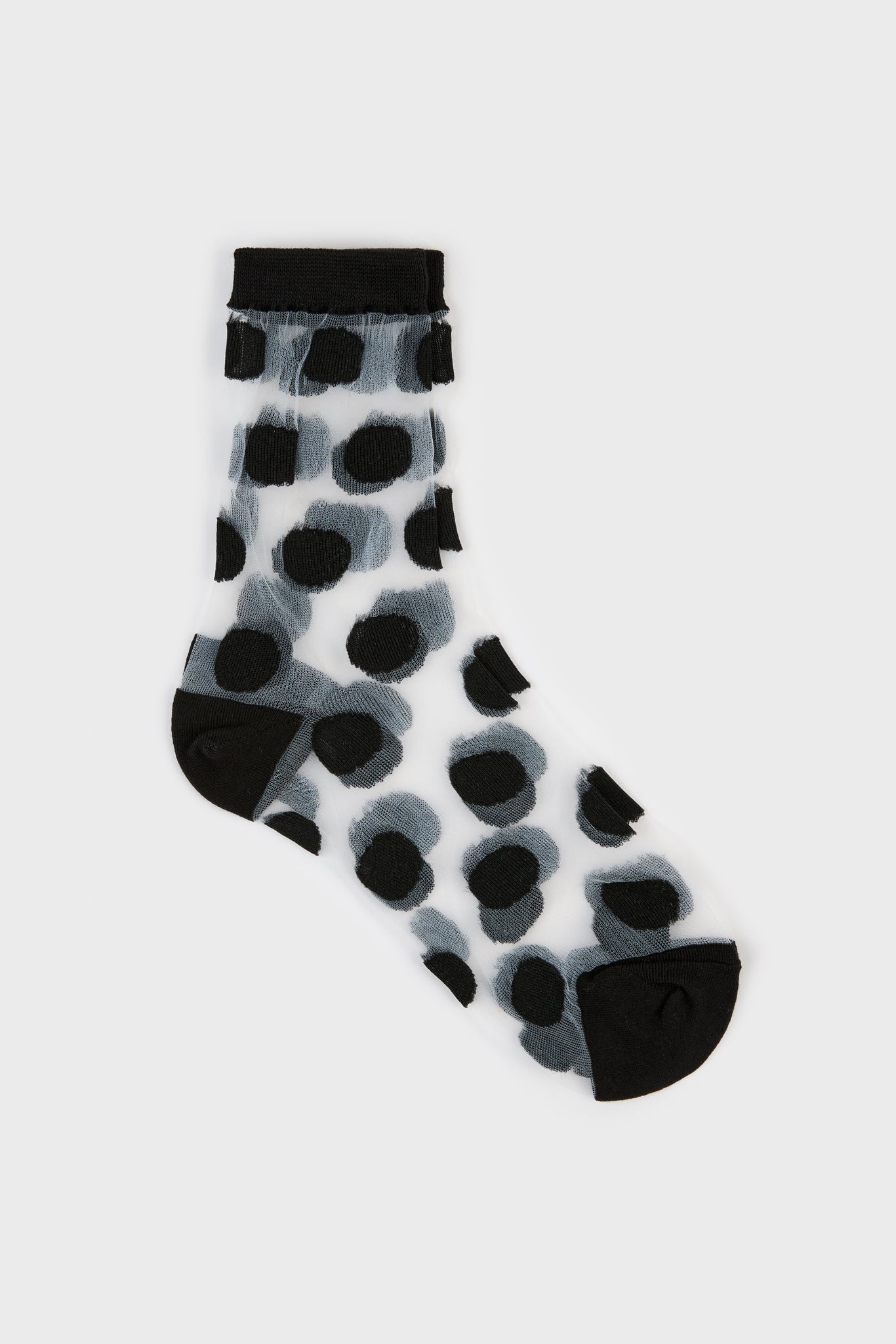 white sheer polka dot socks