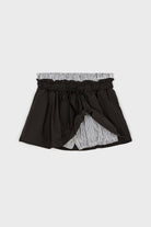 Black and white striped shirting skort_6
