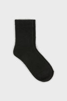 Natural angora ribbed ankle trim socks - Set of 5_4