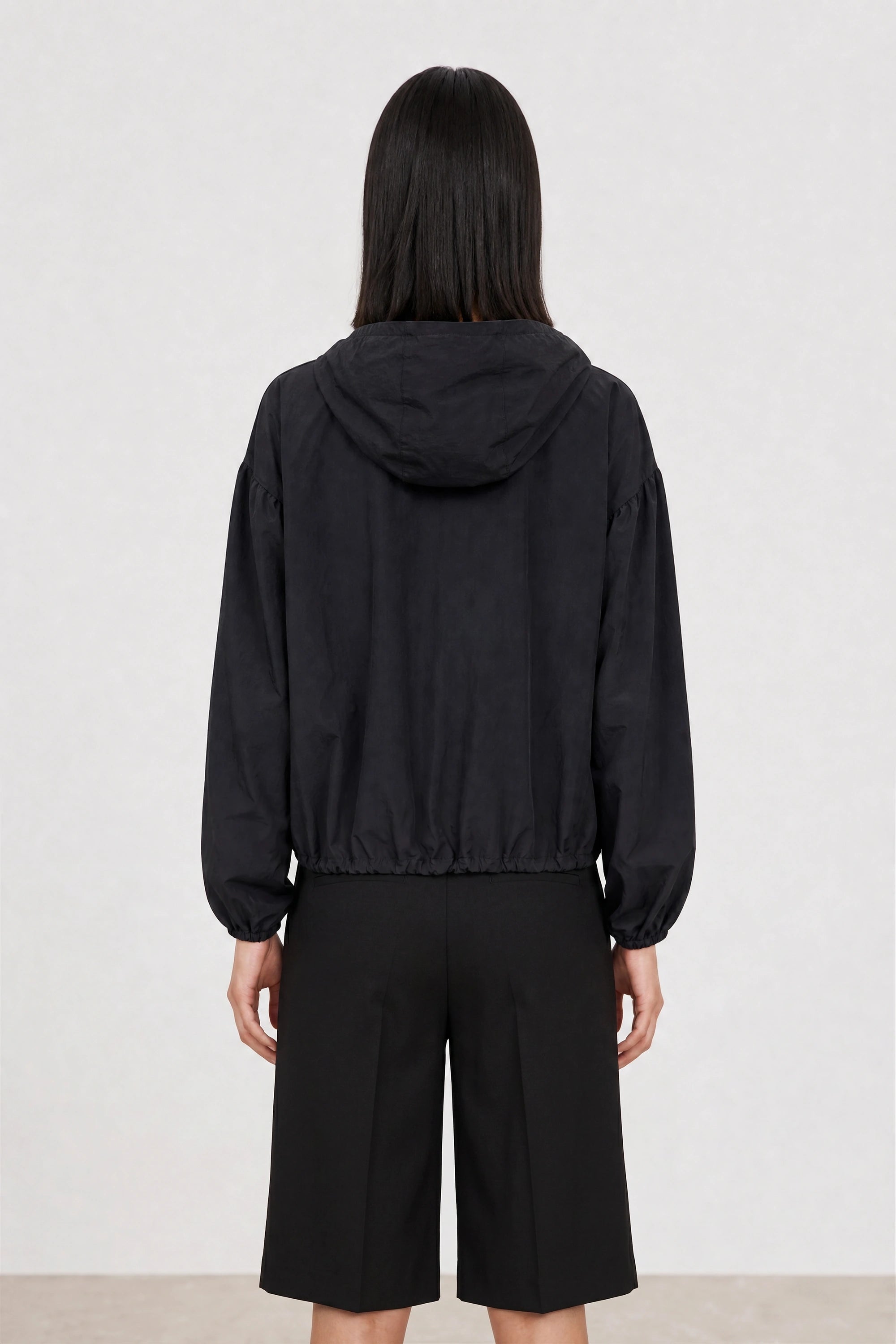 Black box textured hooded windbreaker_2