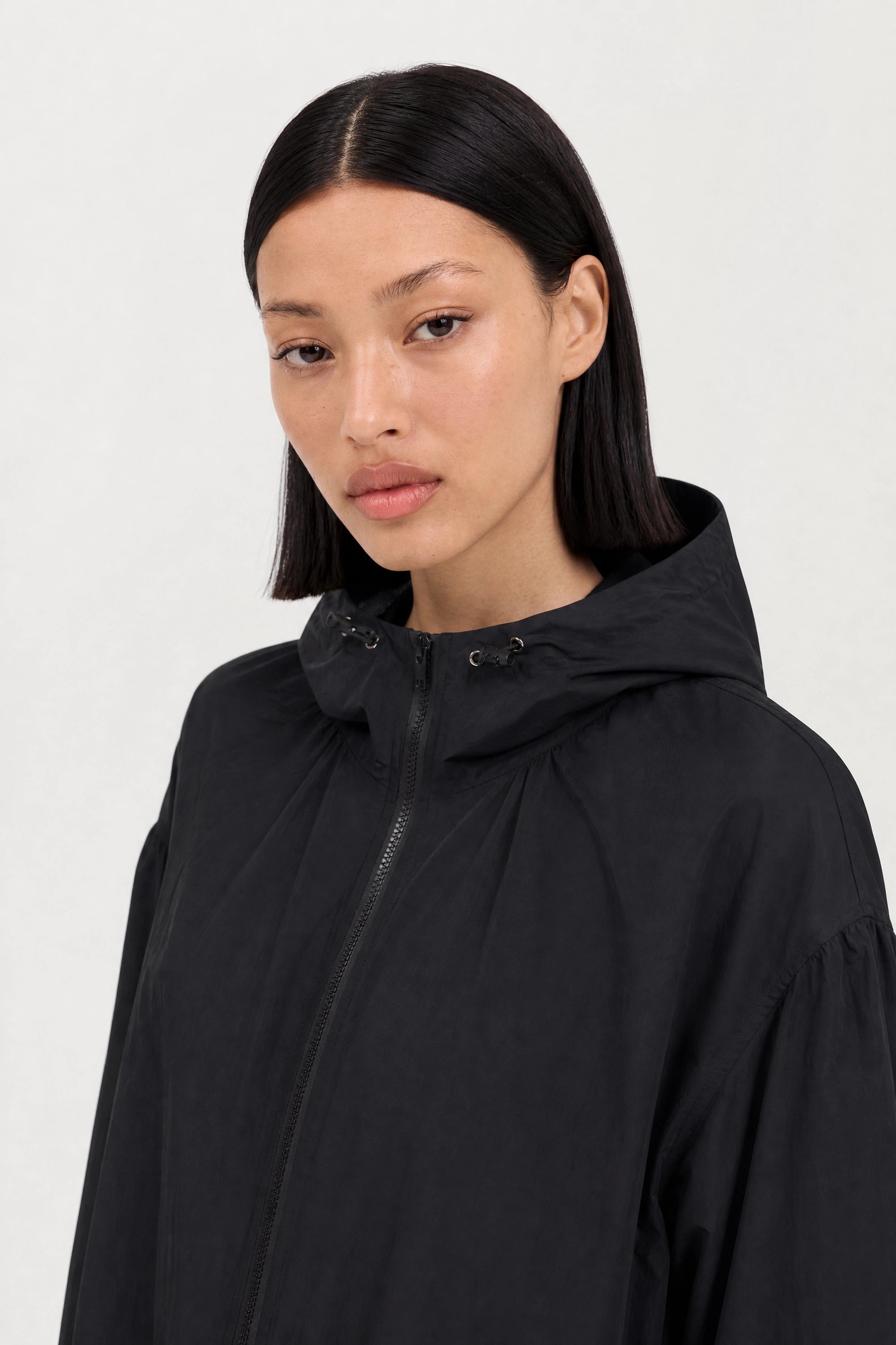 Black box textured hooded windbreaker_3
