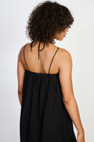 Black double spaghetti strap maxi dress_3