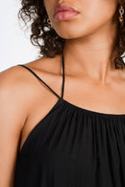 Black double spaghetti strap maxi dress_4