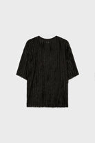 Black floaty sheer strips short sleeve top_2