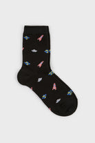Black flying saucer socks_1