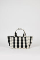 Black giant check mini tote bag_1