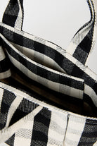 Black giant check mini tote bag_4