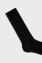Black glitter superstar long socks_2