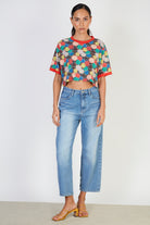 Black graphic smiley face t-shirt_5