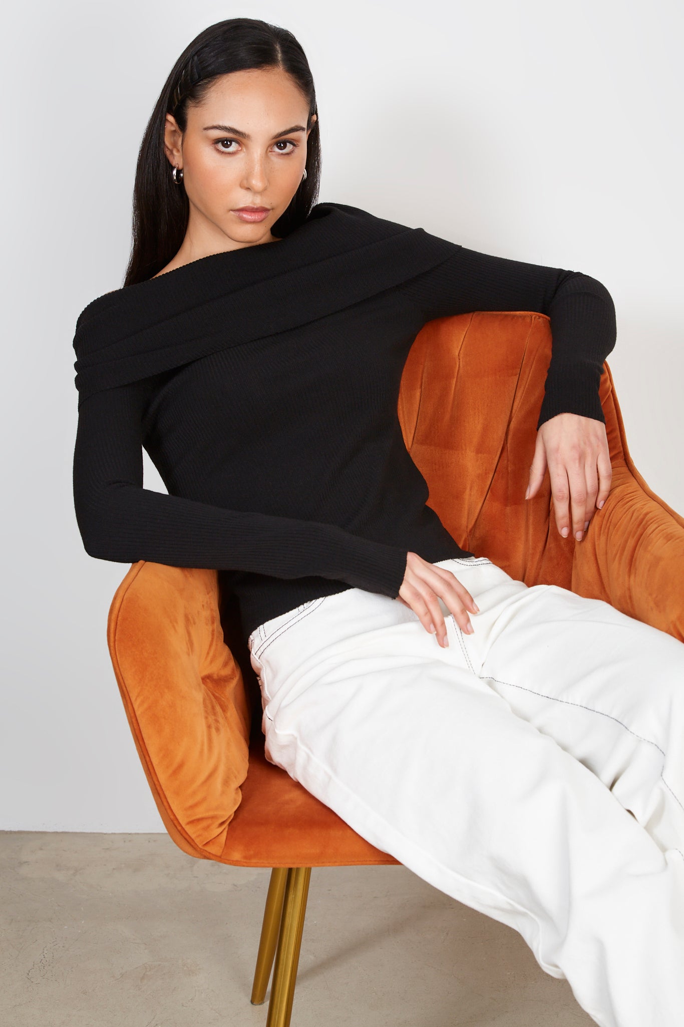 Turtleneck off sales shoulder top