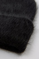 Black mohair beanie hat_2