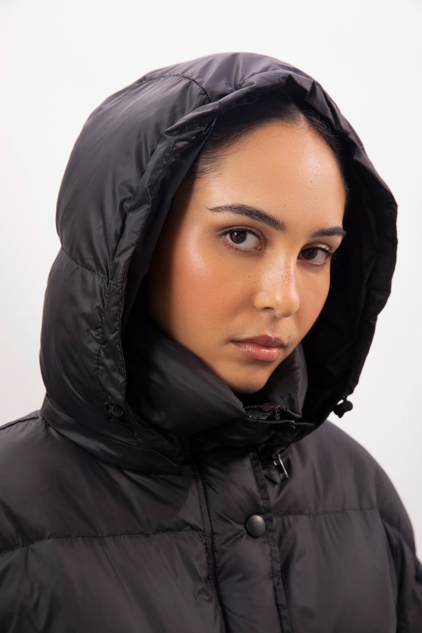 Black oversized duck down puffer jacket_4