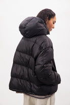Black oversized duck down puffer jacket_3