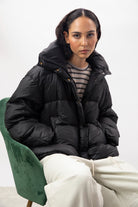 Black oversized duck down puffer jacket_6