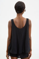 Black pure cotton flare tank_2