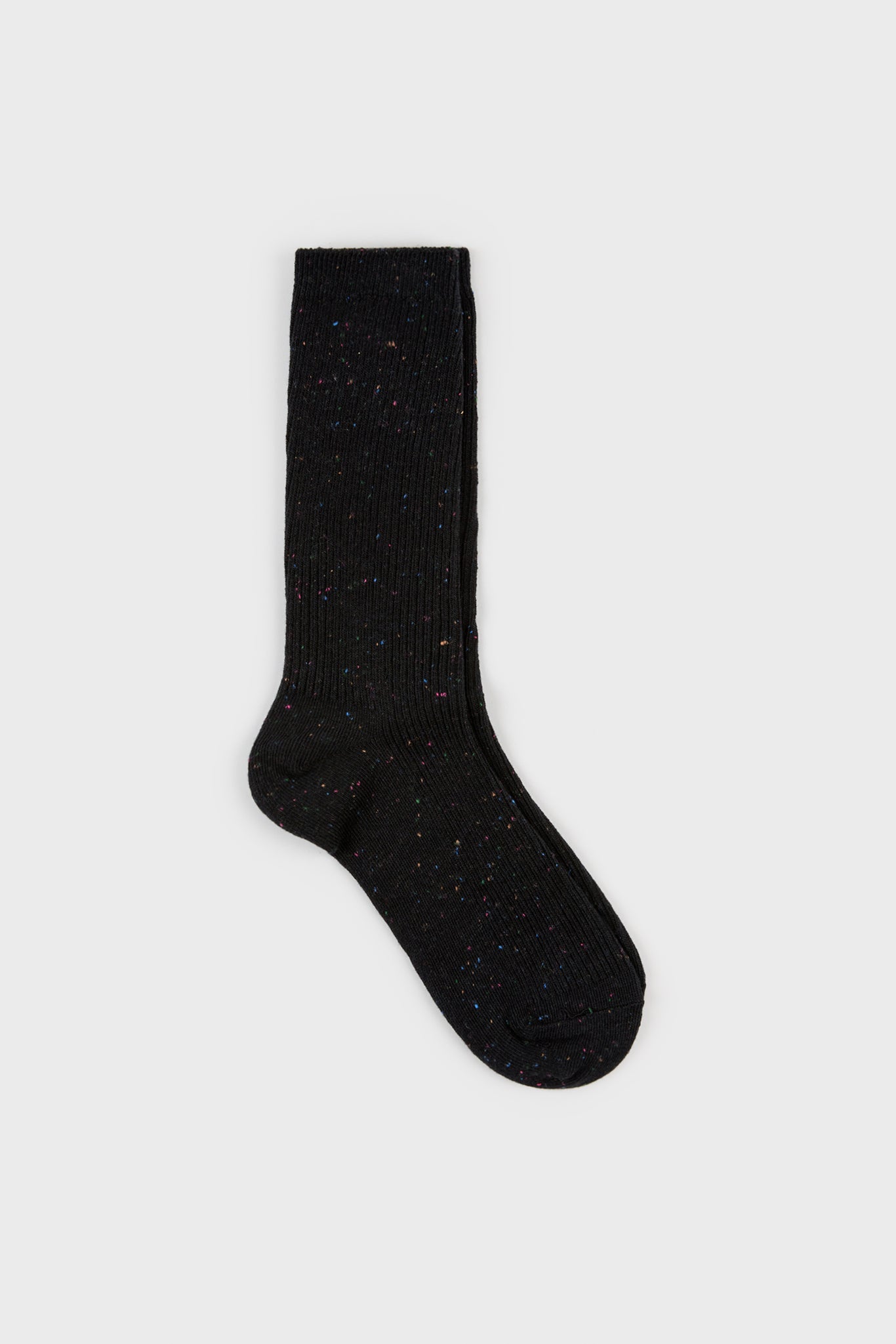 Dark rainbow fleck ribbed socks - Set of 5