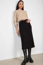 Black ribbed knit maxi skirt_5