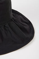 Black ruched wide brim bucket hat_2