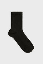 Black semi sheer ribbed socks_3