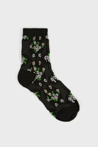Black sheer floral bunches socks_1
