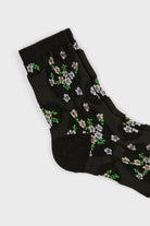 Black sheer floral bunches socks_2