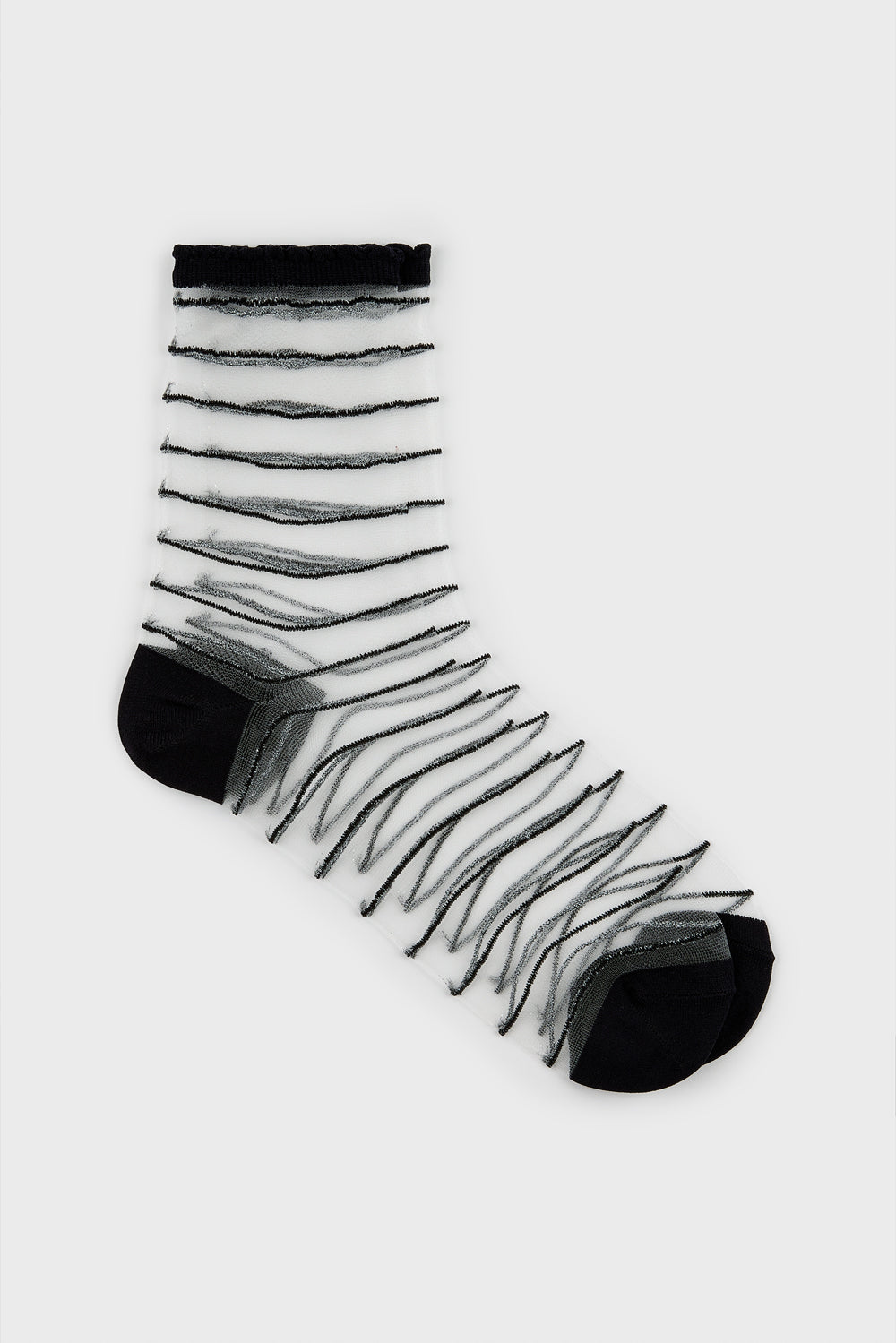 Sheer horizontal stripe socks - Set of 2