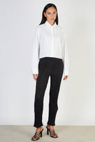 Black shiny micropleat trousers_4