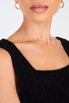 Black square neck cableknit tank_3