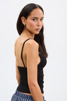 Black strappy jersey tank top_2