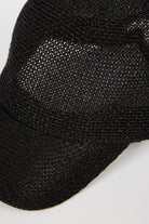 Black straw weave baseball hat_4