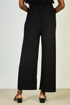 Black textured crinkle trousers_2