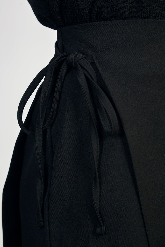 Black wrap mini skirt_3