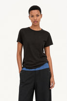 Black semi sheer relaxed fit t-shirt_1