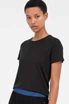 Black semi sheer relaxed fit t-shirt_3
