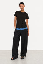 Black semi sheer relaxed fit t-shirt_4
