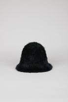 Black angora blend bucket hat_1