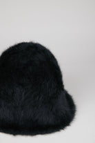 Black angora blend bucket hat_2
