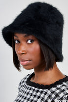 Black angora blend bucket hat_4