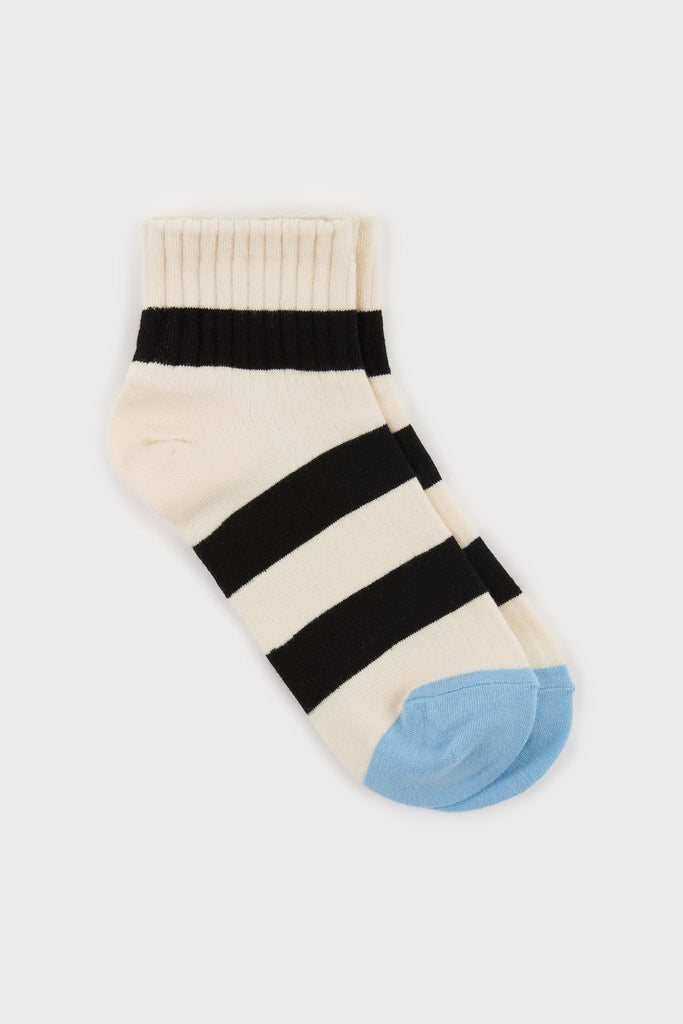 Black bright thick stripe socks_2