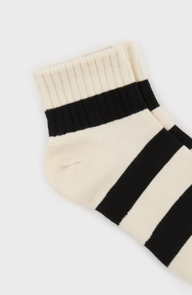 Black bright thick stripe socks_3