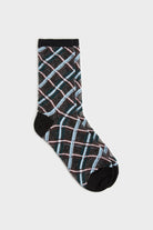 Black criss cross multicolour sheer socks_2